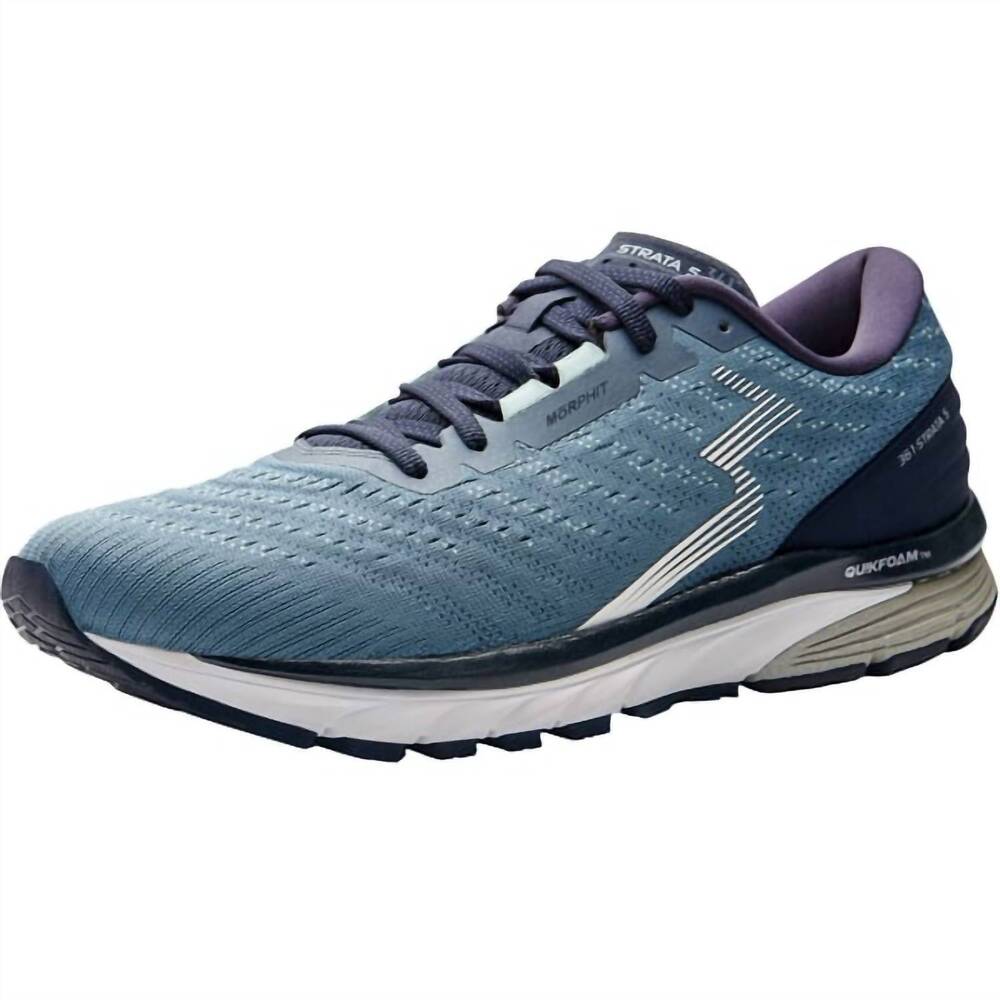 NEW 361 DEGREES men's strata 5 running shoes in storm/black iris